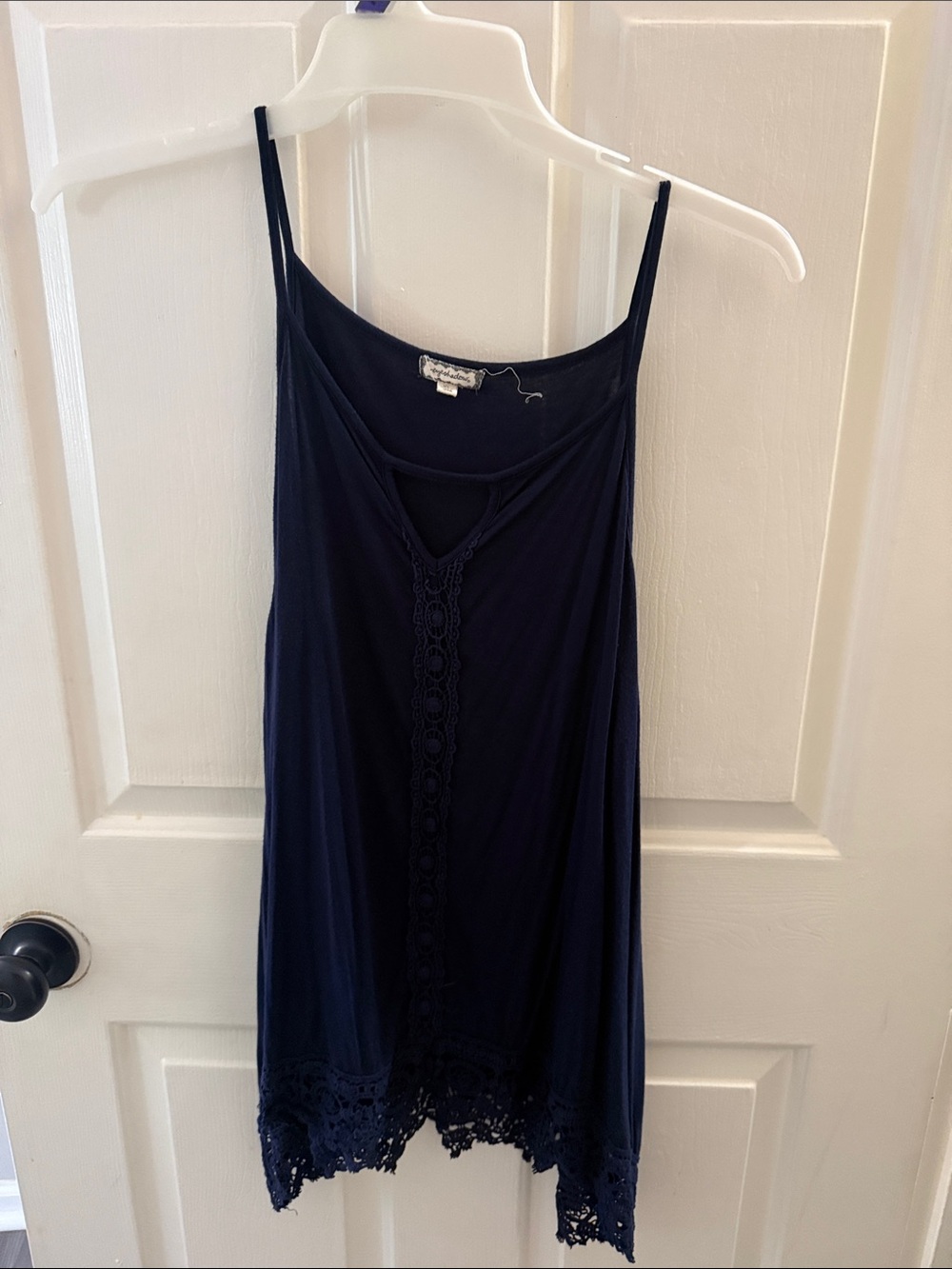 Eyeshadow Navy Scoop Neck Top